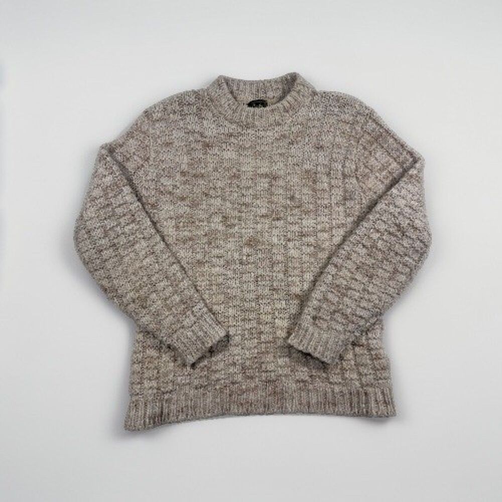 Vintage 1950s Rugby For All Good Sports Wool Blend Chunky Knit Sweater Oatmeal S